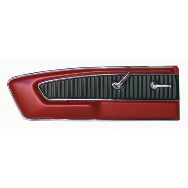 1965 Mustang Pony Door Panels, Vinyl (Two-Tone Version)-Coupe